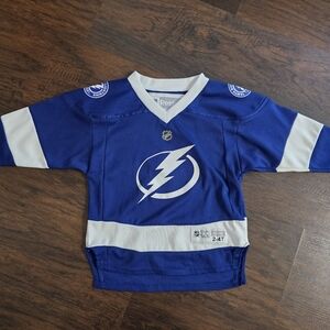 Reebok Kids Blue and White Lightning Jersey Stamkos, 2-4T